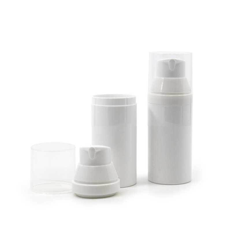 Frasco airless de plástico blanco, 30 ml