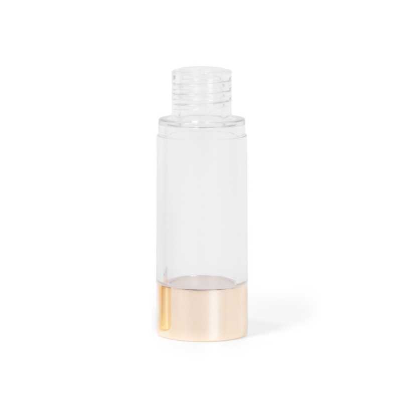 Frasco airless transparente, fondo dorado, 15 ml