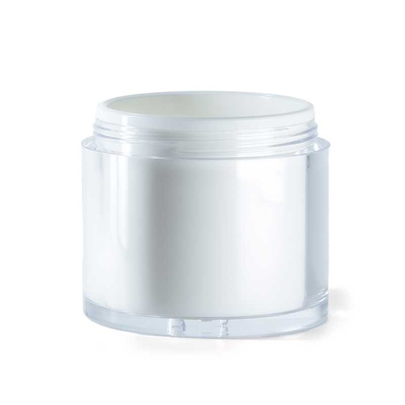 Tarrina airless de plástico blanca, 50 ml