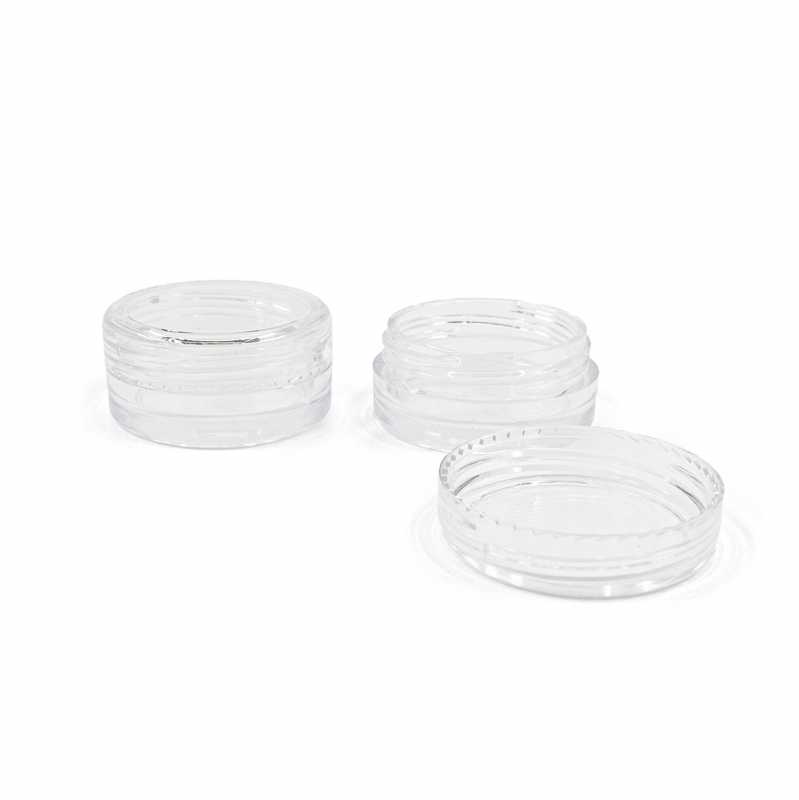 Tarro de plástico transparente, 10 ml