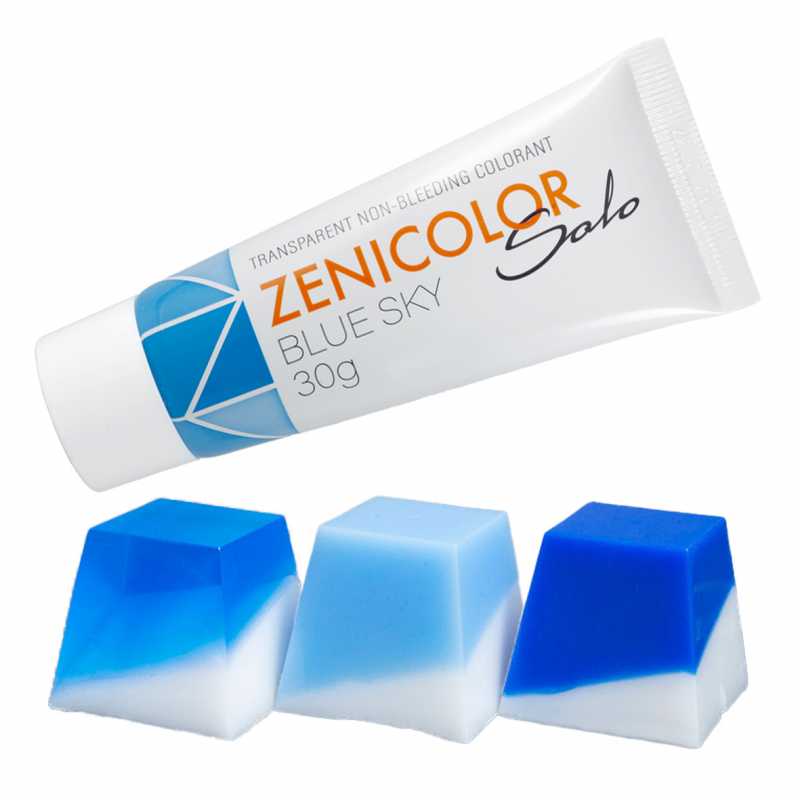 Colorante para base de jabón de glicerina, ZENICOLOR SOLO, Blue Sky, 30 g