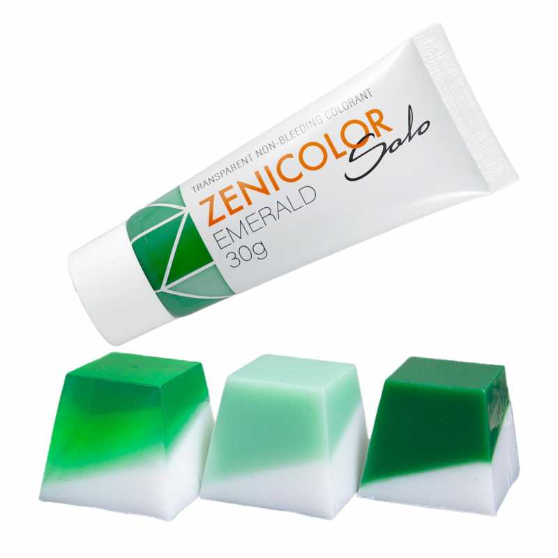 Colorante para base de jabón de glicerina, ZENICOLOR SOLO, esmeralda, 30 g