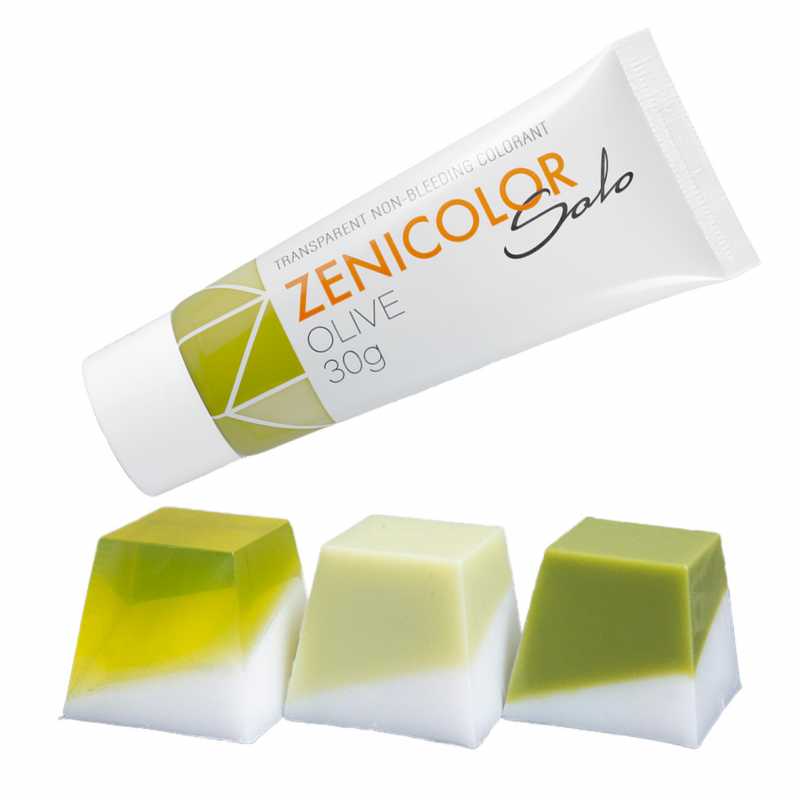 Colorante para bases de jabón de glicerina, ZENICOLOR SOLO, oliva, 30 g