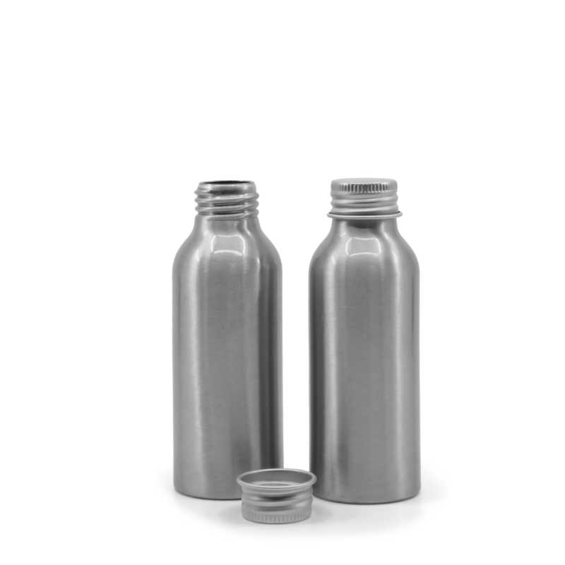 Frasco de aluminio con tapón de aluminio, 100 ml