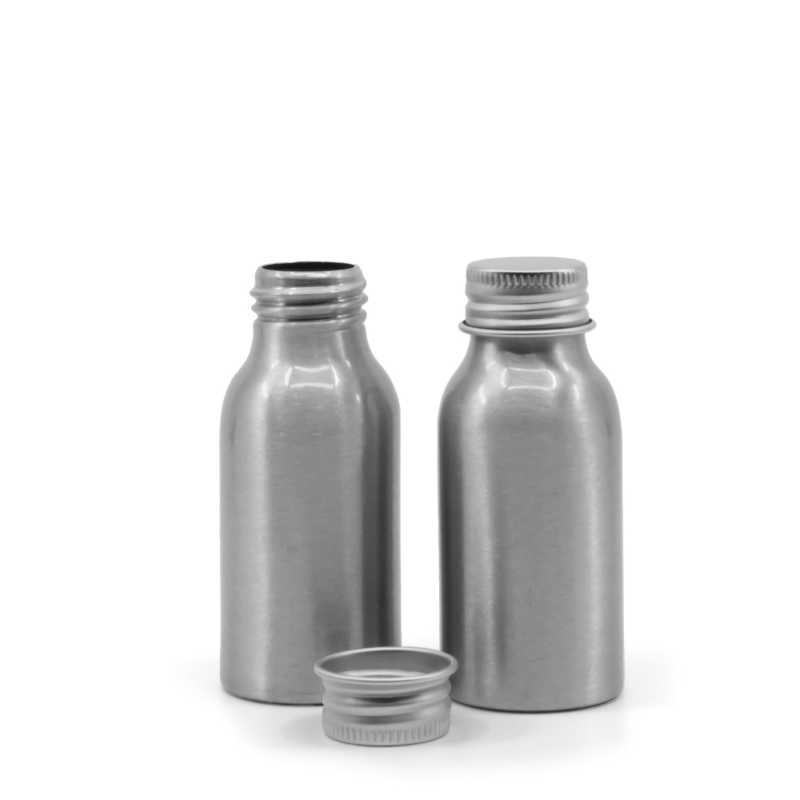 Frasco de aluminio, tapón de aluminio, 50 ml