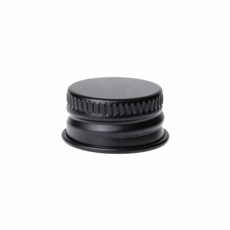 Tapa de aluminio, negro, 18 mm