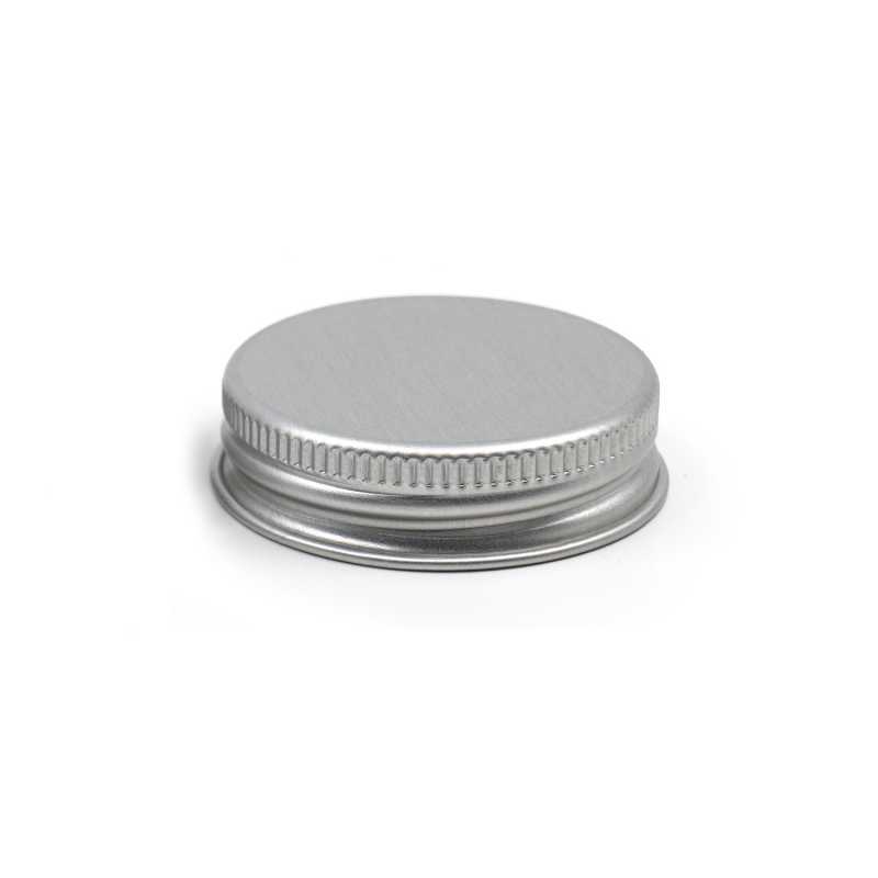 Tapón de aluminio plata, 48 mm