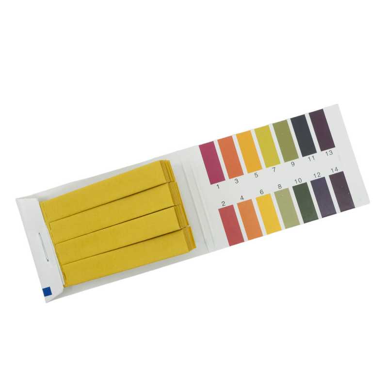 Tiras indicadoras de pH 1–14, 80 uds