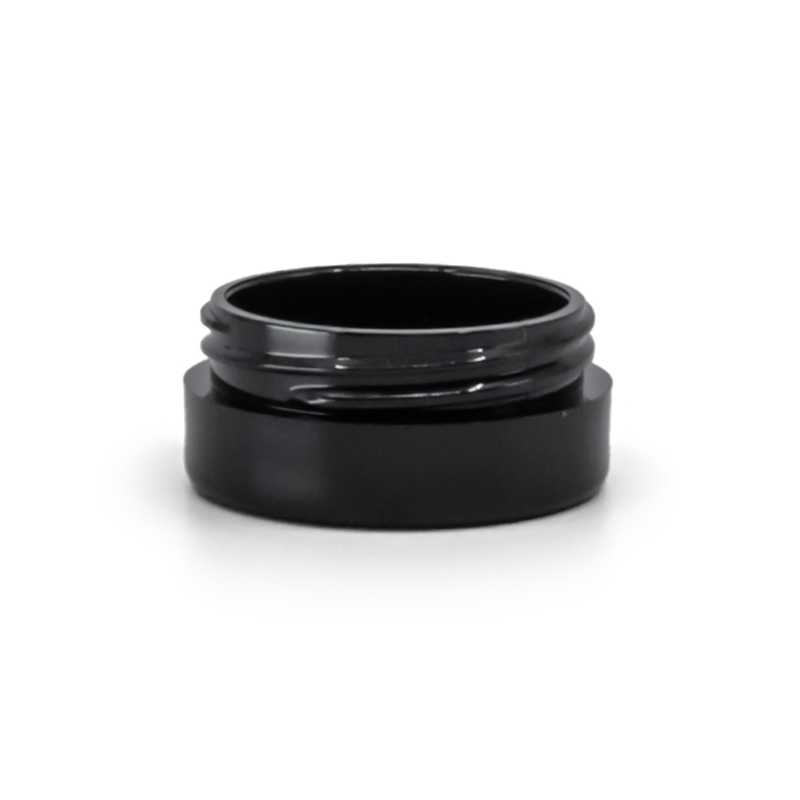 Tarro de plástico negro, 3 ml