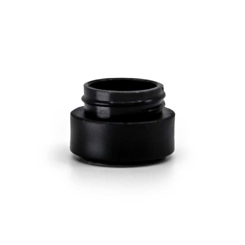 Tarro cosmético plástico, negro mate, 1,5 ml