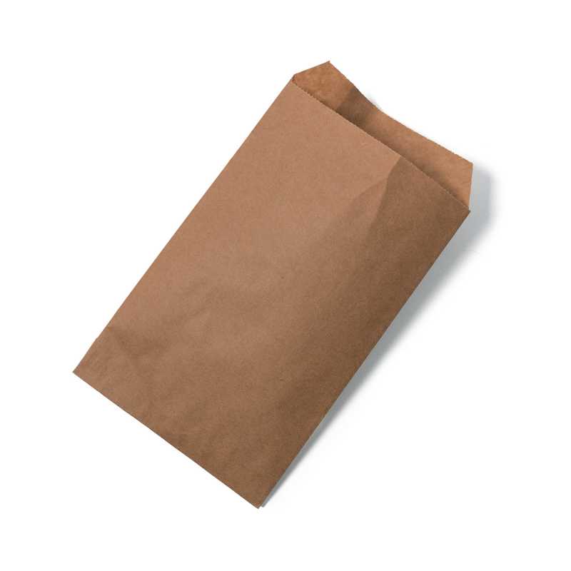 Bolsa de papel kraft, 1 capa, plana, 11x17 cm