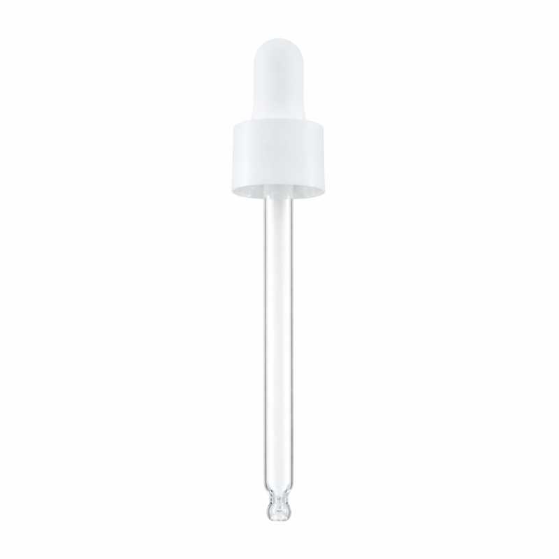 Cuentagotas, blanco mate liso, 71 mm