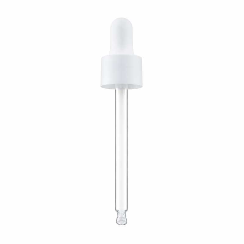 Cuentagotas, blanco mate liso, 84 mm