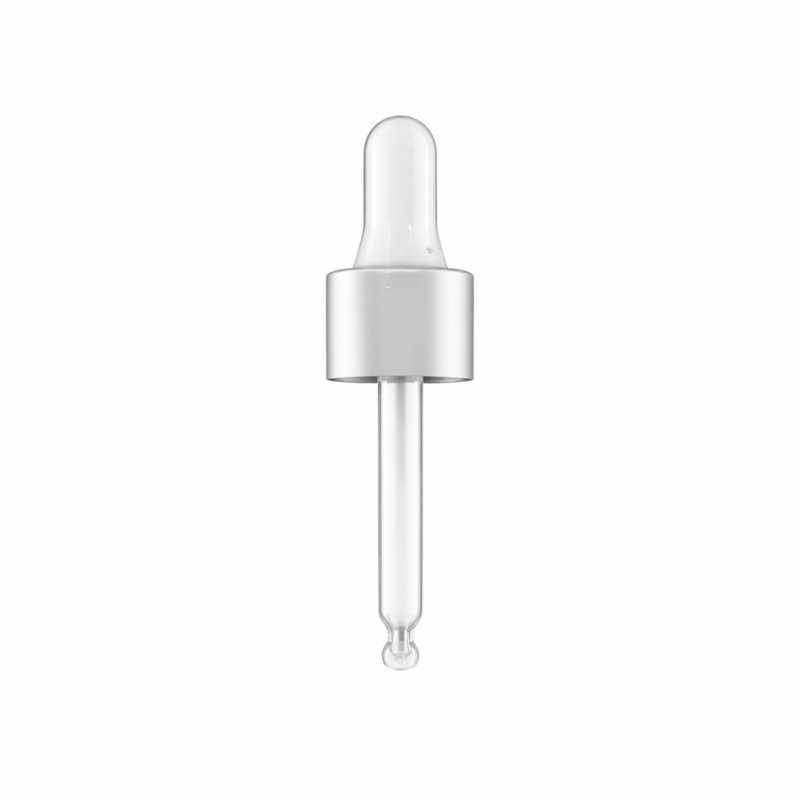 Cuentagotas, blanco plateado mate, 53 mm