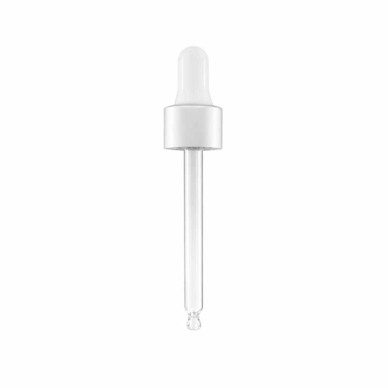 Gotero, blanco mate, collar plateado, 84 mm