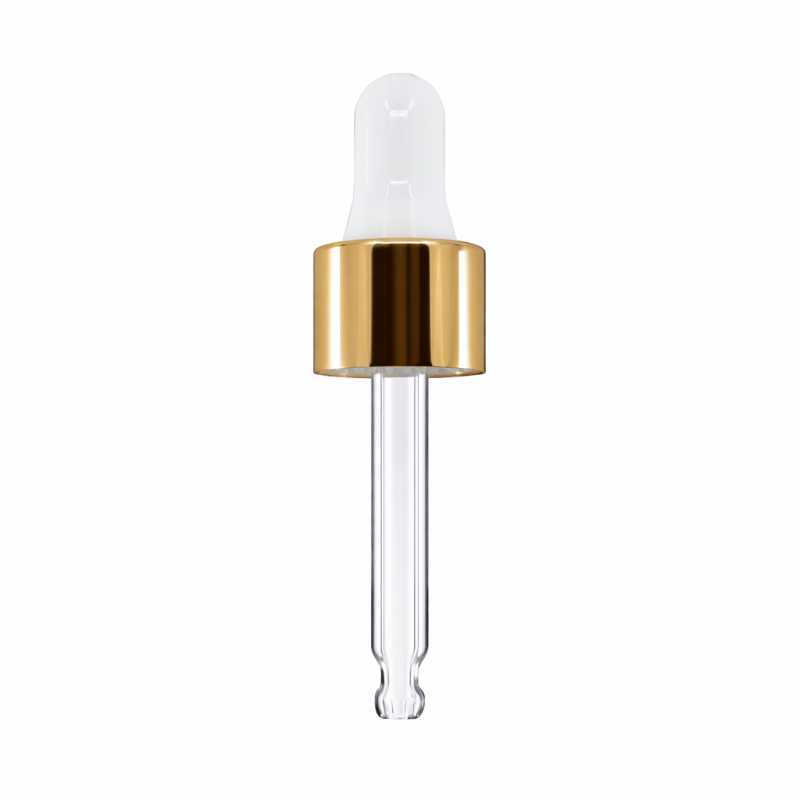 Cuentagotas, blanco dorado, 53 mm