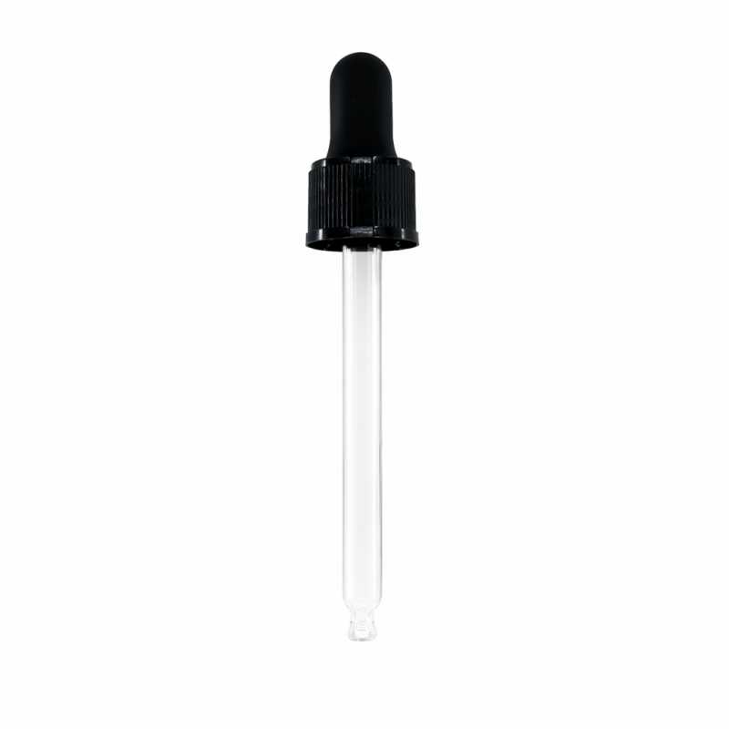 Gotero, plástico, negro mate, 84 mm