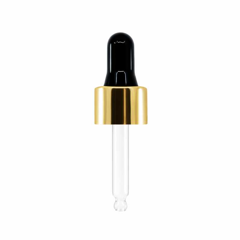 Cuentagotas negro y dorado, 44 mm