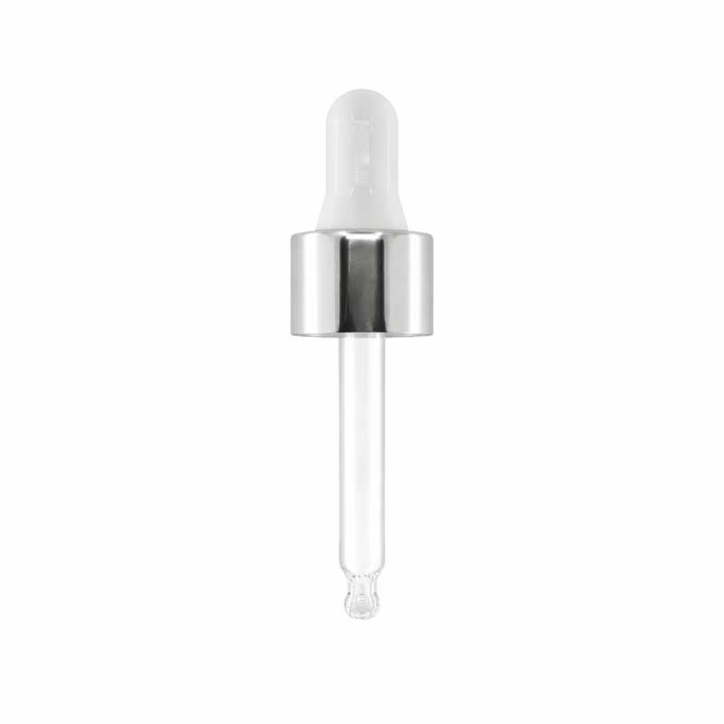 Cuentagotas, plateado brillante, 53 mm