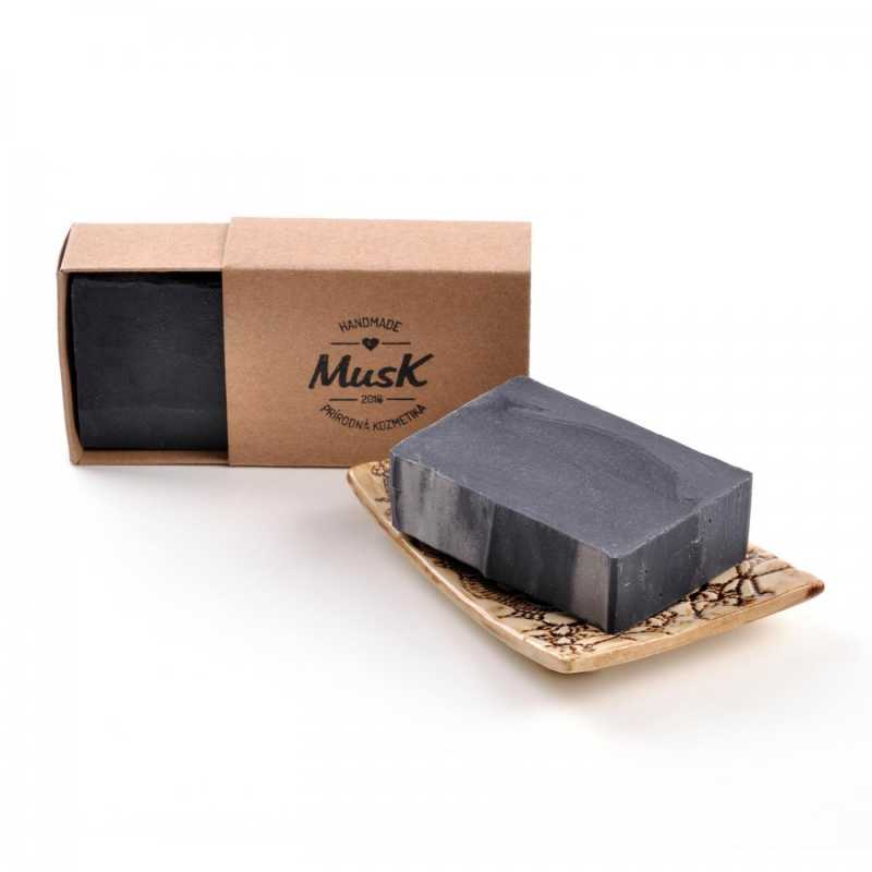 Jabón, MusK, negro, 100 g