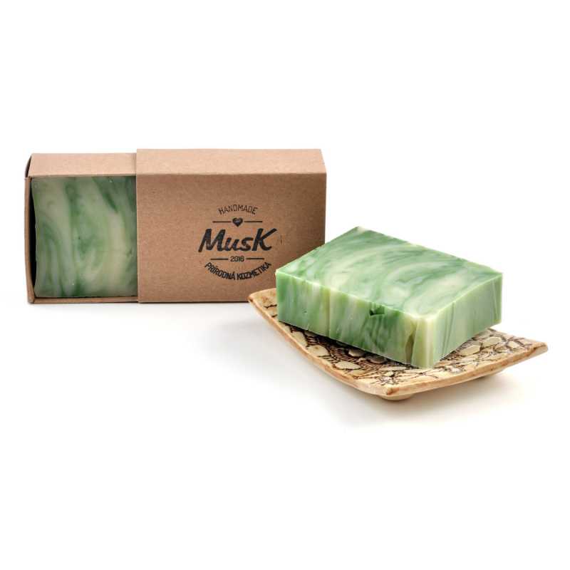 Jabón en pastilla, MusK, bosque verde, 100 g