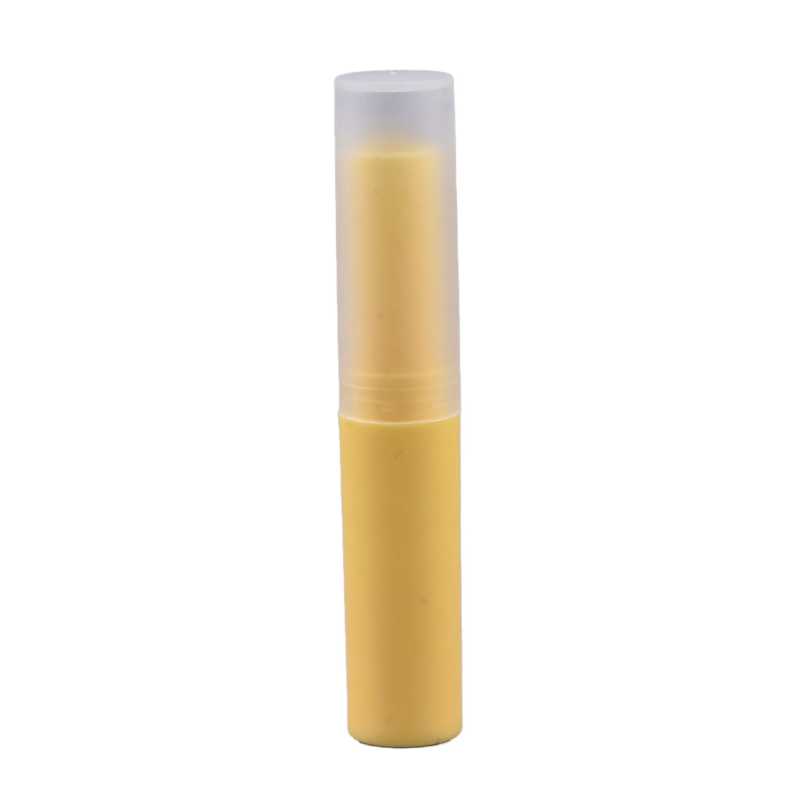 envase para bálsamo labial, tubo, amarillo, 4 ml