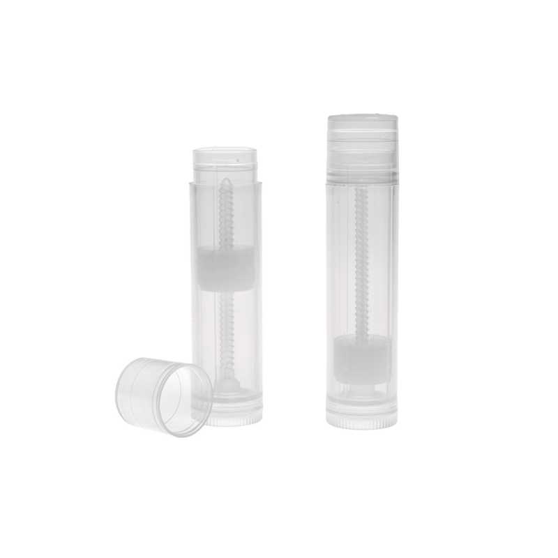 Envase para bálsamo labial, plástico, transparente