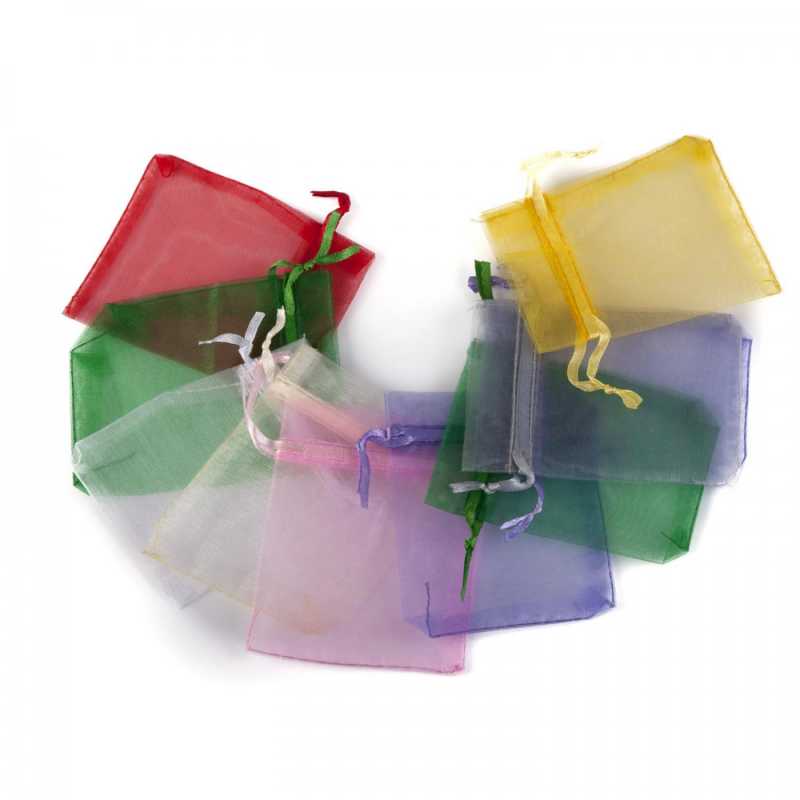 Bolsa de organza, surtido, 7 x 9 cm, 10 uds