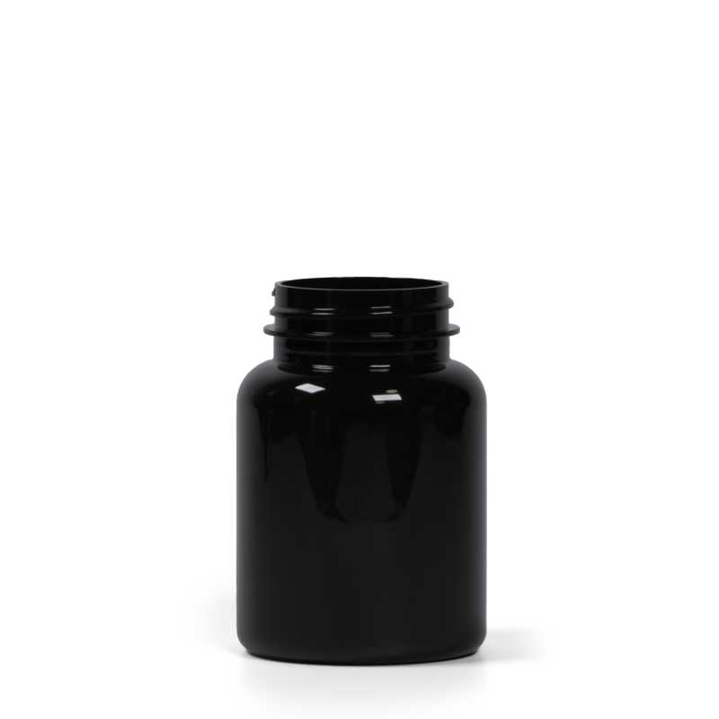 Envase plástico para pastillas, negro, 150 ml