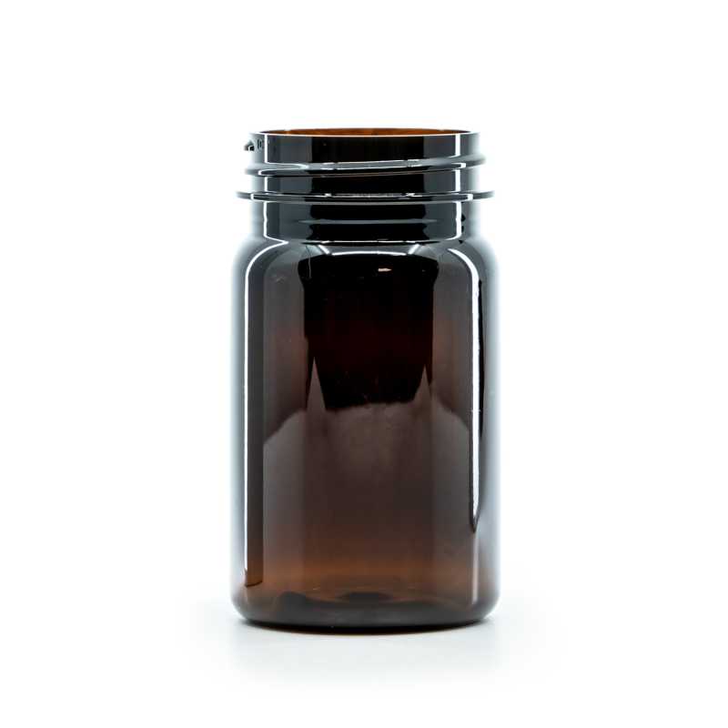 Envase de plástico para pastillas, ámbar, 100 ml