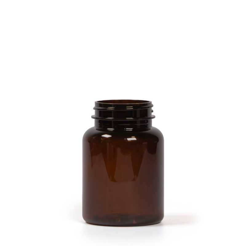 Tarro plástico para pastillas, ámbar, 150 ml