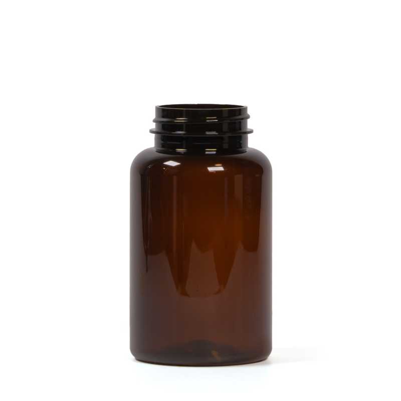 Envase de plástico para comprimidos, ámbar, 250 ml