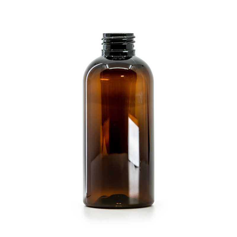 Botella de plástico ámbar, 150 ml, cuello 24/410, 290 uds.