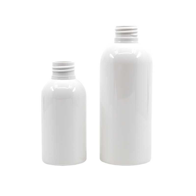 Botellas de plástico blancas, 24/410, 100 ml, sin cierre, 120 uds
