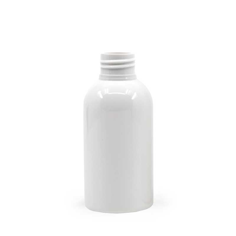 Botella de plástico blanca, 24/410, sin cierre, 100 ml