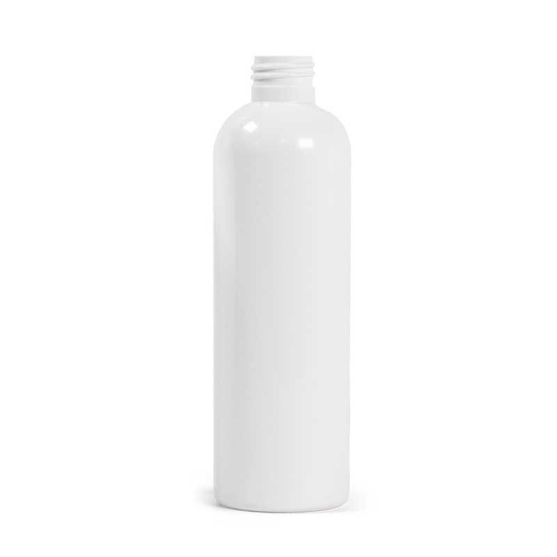 Botella de plástico blanca, 24/410, sin cierre, 250 ml