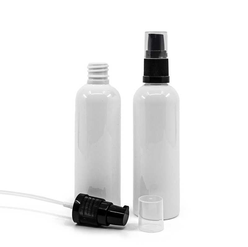 Botella de plástico, dispensador de loción, blanca, 100 ml