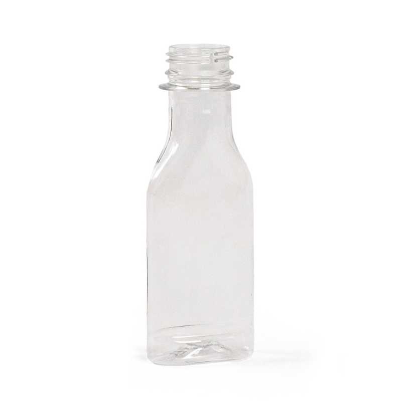 Frasco de plástico plano, transparente, 50 ml