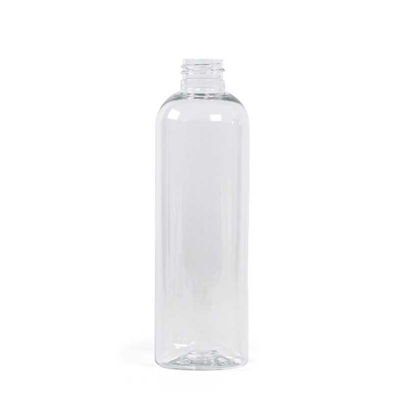 Botella de plástico transparente, 24/410, 250 ml