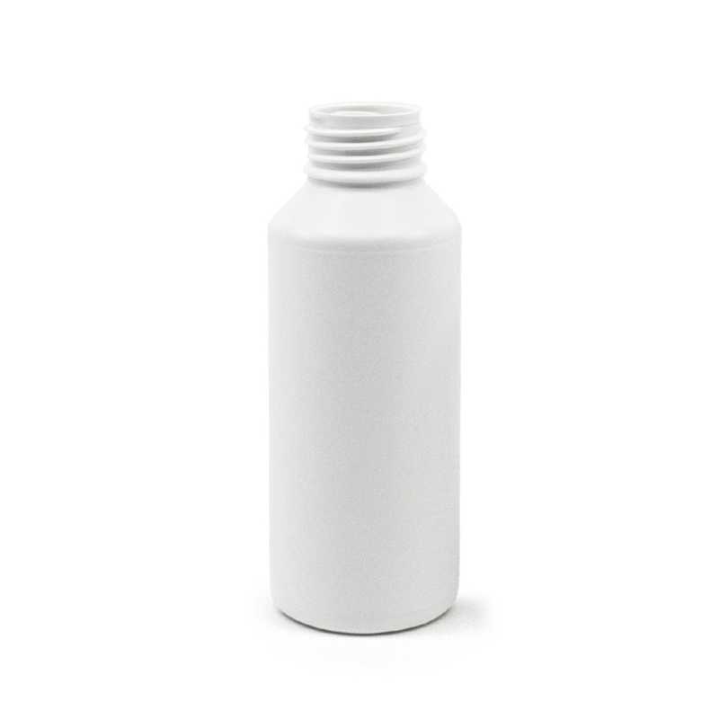Botella de plástico HDPE blanca 28/410, 100 ml