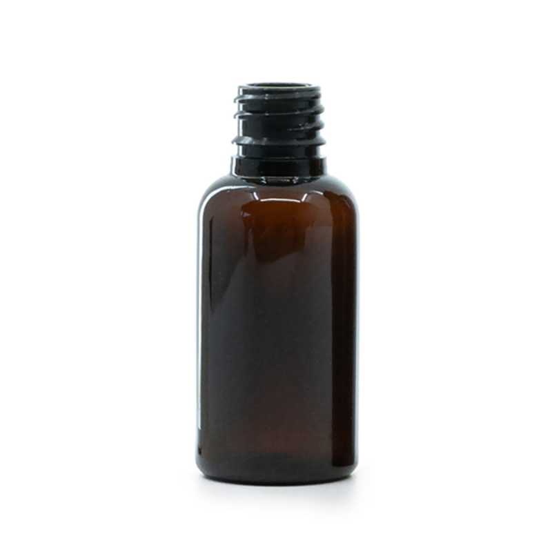 Frasco plástico, ámbar, 30 ml