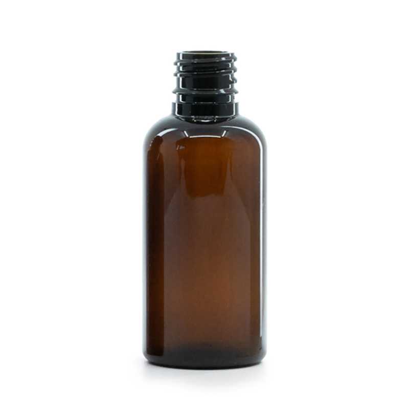 Botella de plástico, ámbar, 50 ml