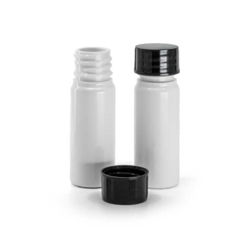 Botella, plástico, blanca, 10 ml