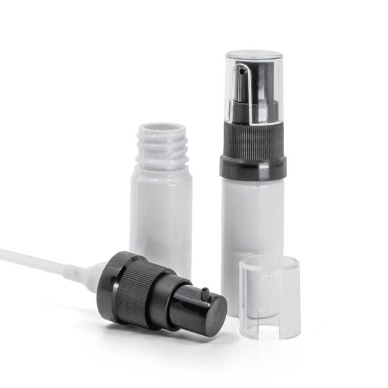Botella de plástico, bomba para aceite, blanca, 10 ml