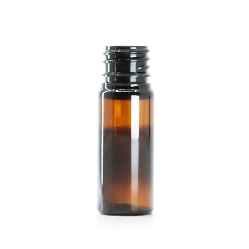 Botella plástica ámbar, 10 ml