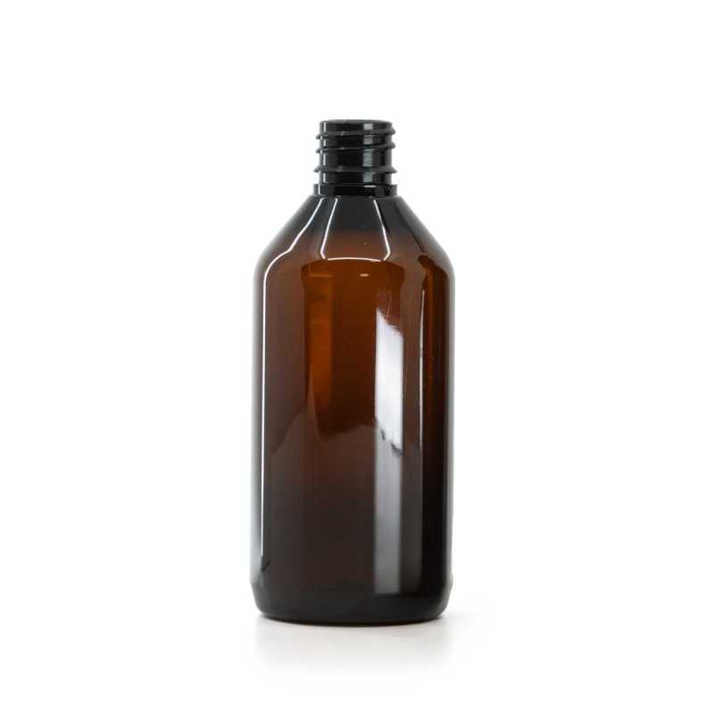 Botella de plástico, ámbar, 115 ml