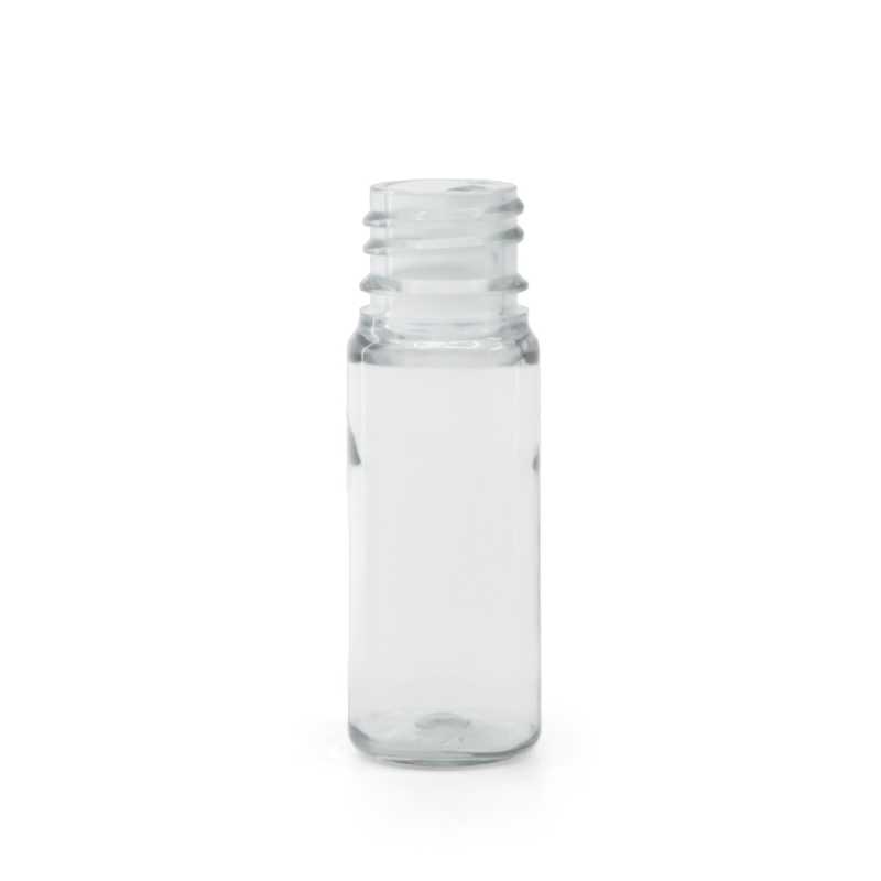 Frasco plástico, transparente, 10 ml