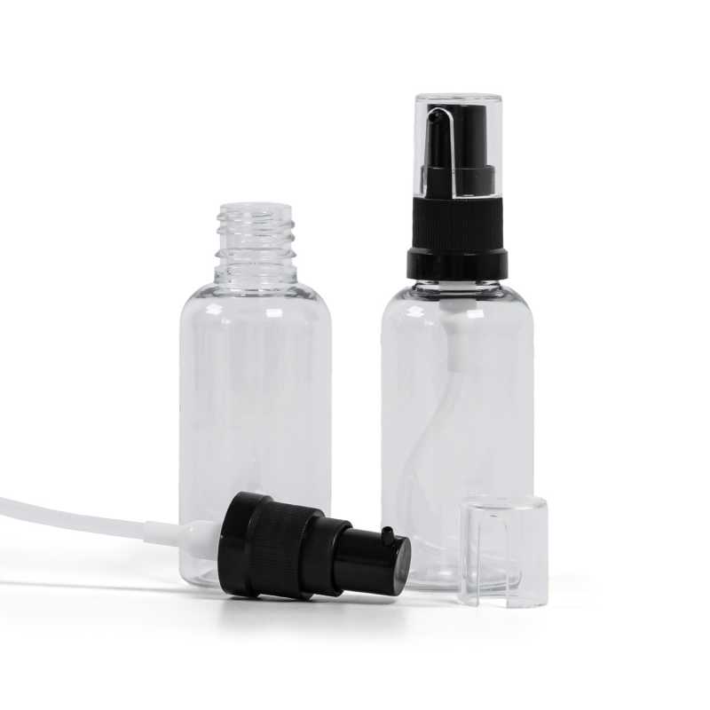 Botella de plástico, transparente, dispensador de aceite, 50 ml