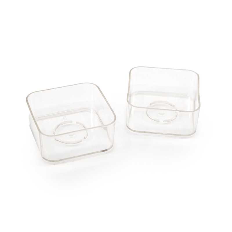Molde para vela tealight, plástico, cuadrado, 3,7 cm