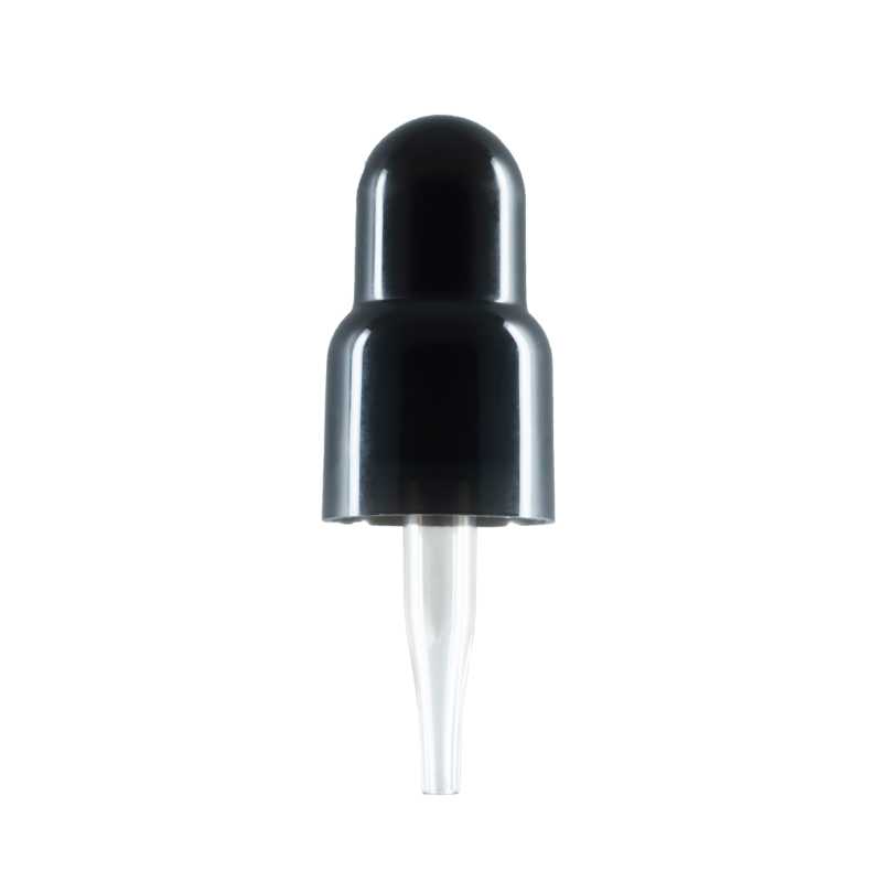 Pipeta de plástico, negra, para botella de 25 ml